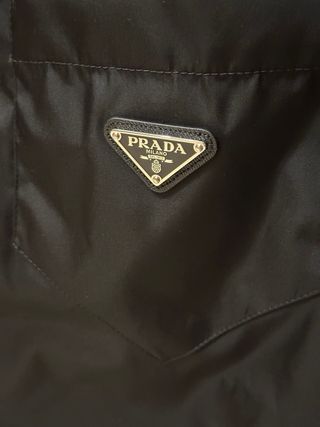 Camicia Prada maniche corte Re-Nylon nera
