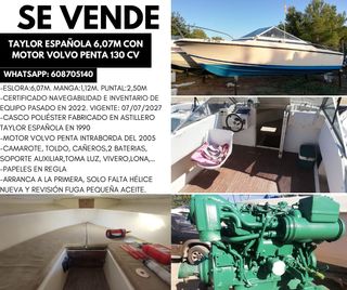 Barco 6m con motor Volvo Penta 130 cv