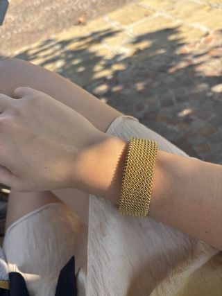 Pulsera de acero inoxidable dorada