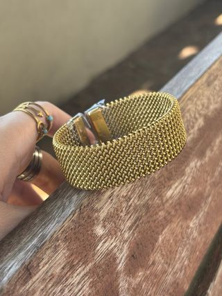 Pulsera de acero inoxidable dorada