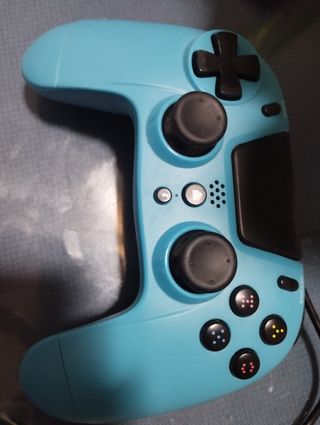 Mando PS4 con cable azul
