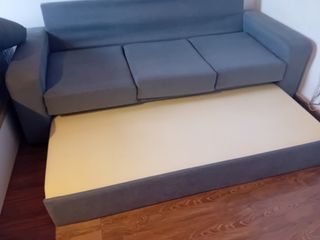 Sofá Cama Gris Tela