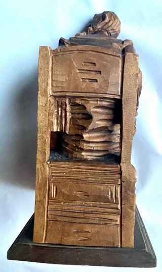 Sujetalibros madera tallados a mano