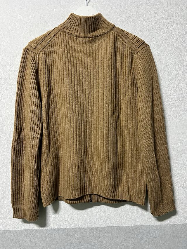 Cardigan uomo marrone in velluto a coste