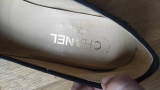 Chanel ballerine nere e argento