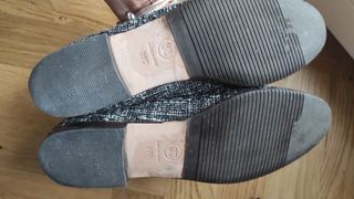 Chanel ballerine nere e argento