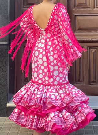 Traje de flamenca con flecos talla 40-42 