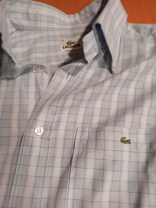 Camisa Lacoste Manga Curta Azul