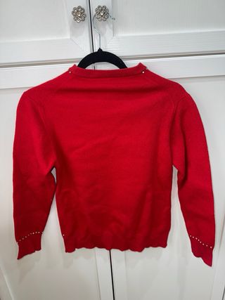 Jersey Lacoste Rojo con Detalles Brillantes