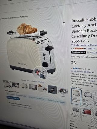 Tostadora Russell Hobbs Crema