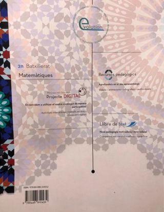 Libro de matemáticas segundo de bachillerato