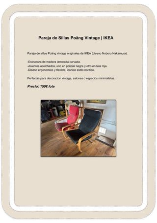 Pareja Sillas Poäng IKEA