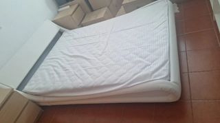 Cama Matrimonio Polipiel Blanca 135x190