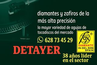 Aguja Tocadiscos Ortofon FOX 602 DST-ELÍPTICA/FF15