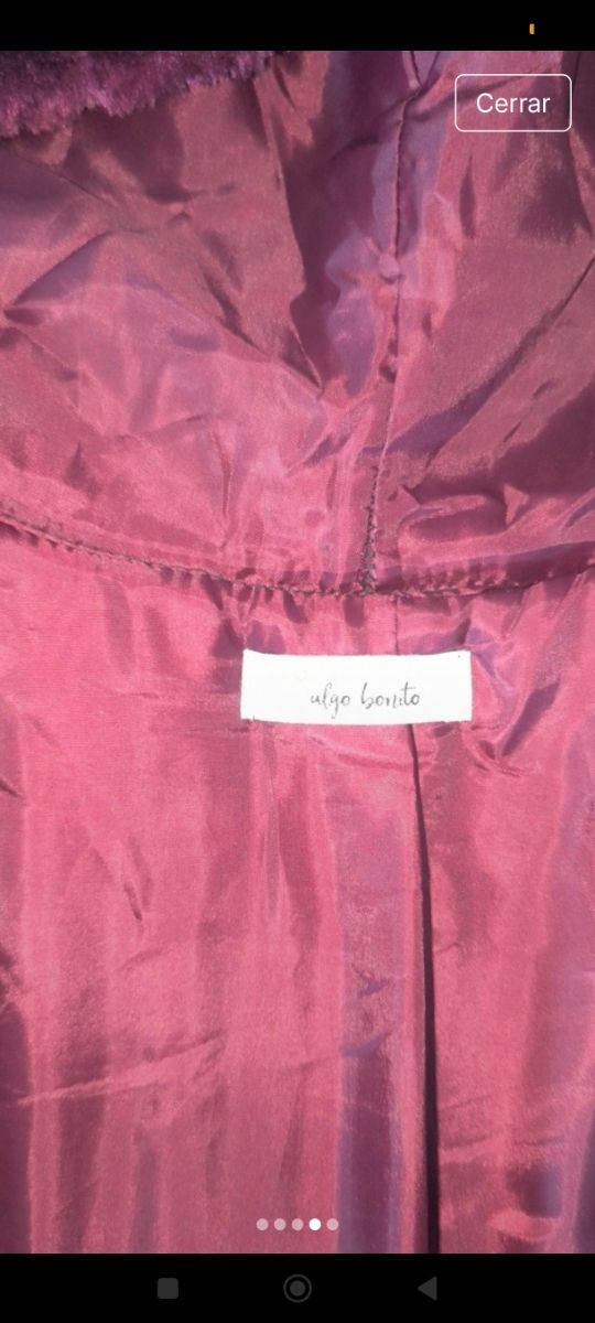 Abrigo de mujer burdeos