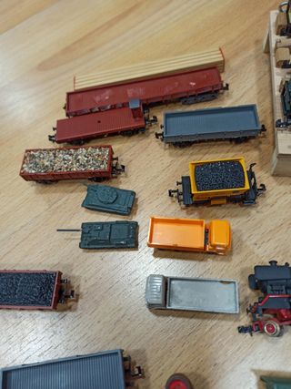 Trenes con vagones antiguos 