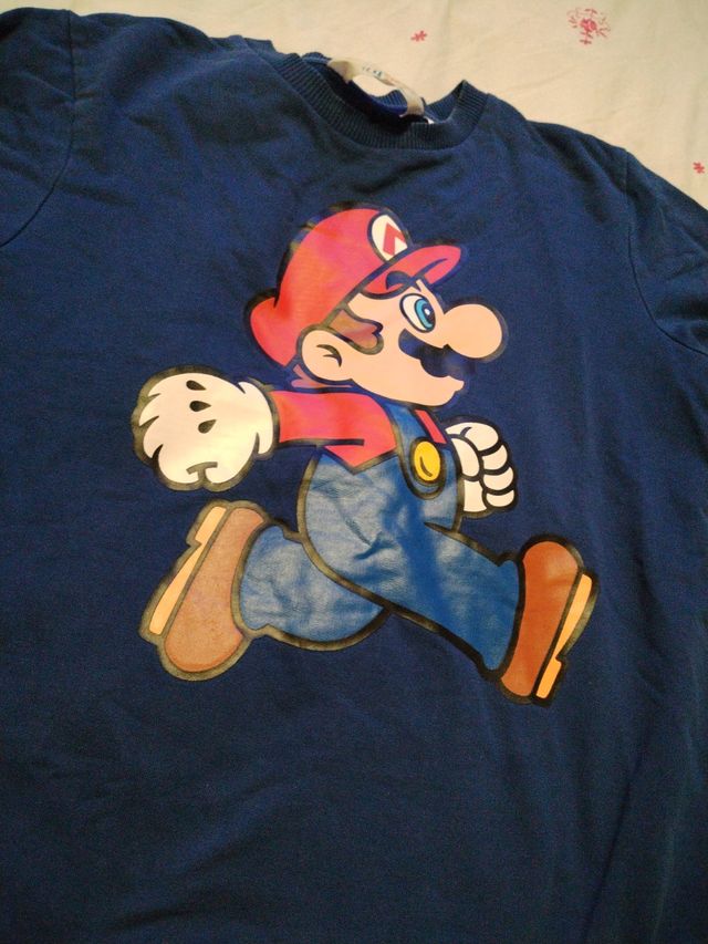 Jersey Azul Oscuro con estampado  Mario Bros.