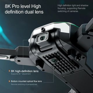 Dron S25 con cámara 4K HD, amarillo y negro, cuadricóptero teledirigido inteligente sin escobillas, flujo óptico, WIFI, Control remoto aéreo ENVIO 24H , NUEVO