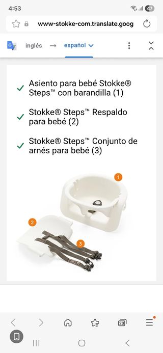 Accesorios Stokke Steps™ ¡como nuevos!
