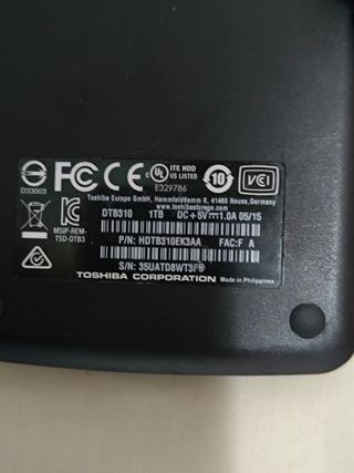 Disco Duro Externo Toshiba 1TB