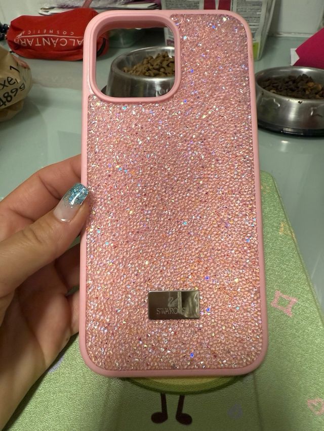 Funda iPhone 16 Pro Max Rosa Swarovski