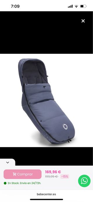 Saco Bugaboo Alto Rendimiento Azul