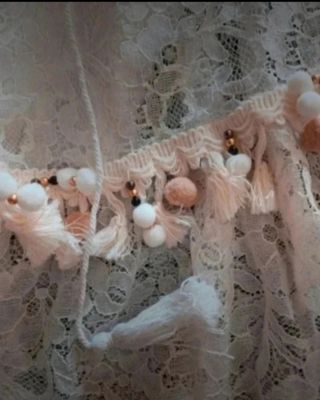 Vestito donna pizzo velato bianco TG S