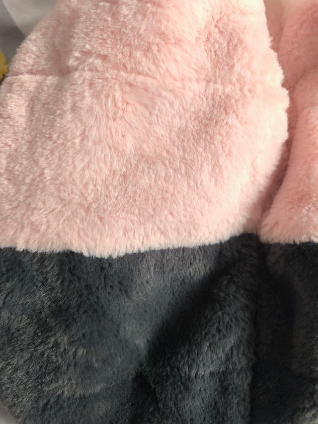 Abrigo rosa acolchado niña reversible