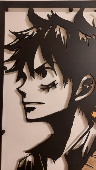 One piece immagine di luffy con luce a led