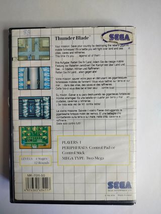 Caja SEGA Master System Thunder Blade