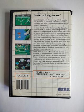 Caja SEGA Master System Basketball Nightmare