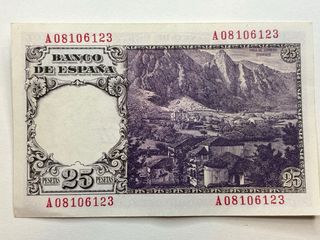 Billetes 25 Pesetas Banco de España 1946 MBC