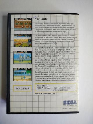 Caja SEGA Master System Vigilante
