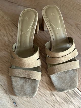 Sandalias Zara Beige Talla 38