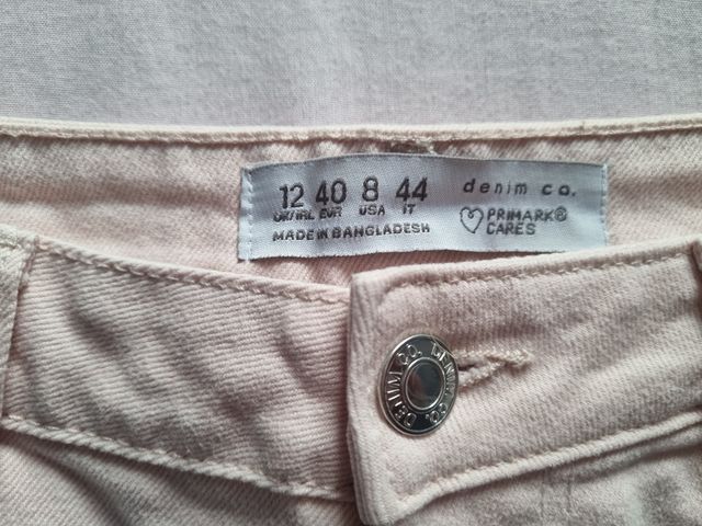 Pantalones cortos shorts vaqueros rosa claro