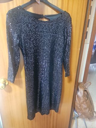 Vestido negro lentejuelas