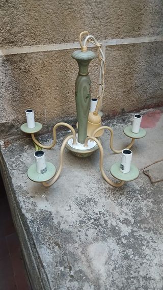 Lámpara de techo vintage metal y plástico