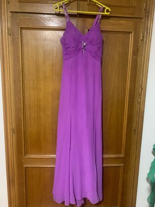 Vestido largo lila fiesta