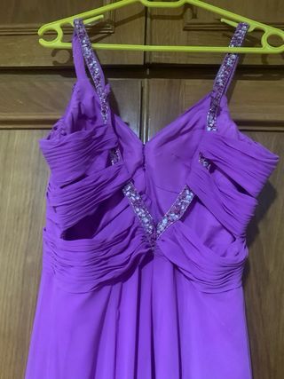Vestido largo lila fiesta
