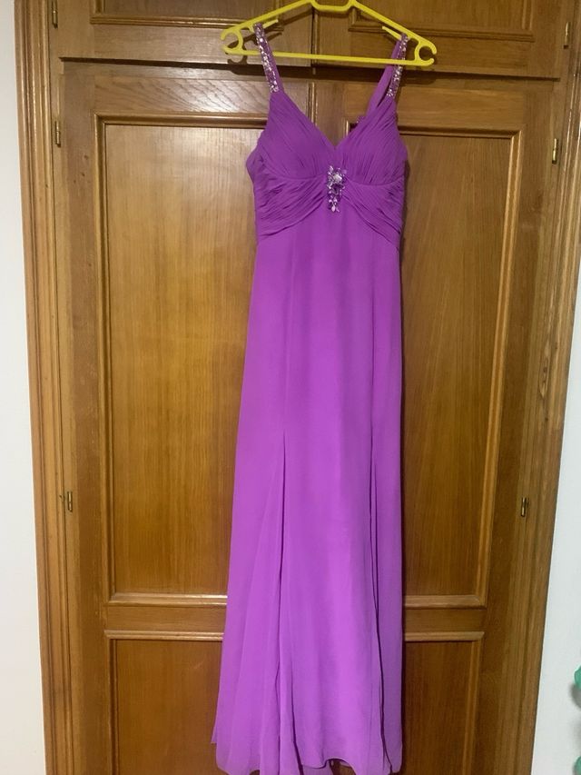 Vestido largo lila fiesta