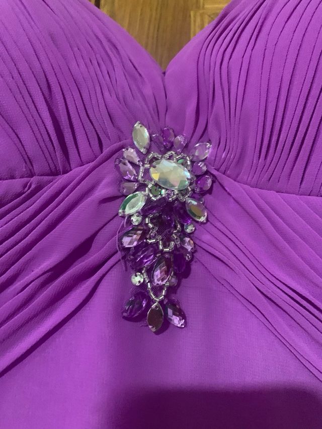 Vestido largo lila fiesta