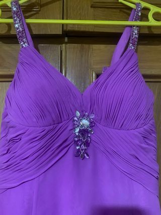 Vestido largo lila fiesta