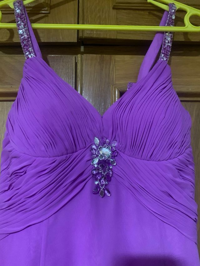 Vestido largo lila fiesta