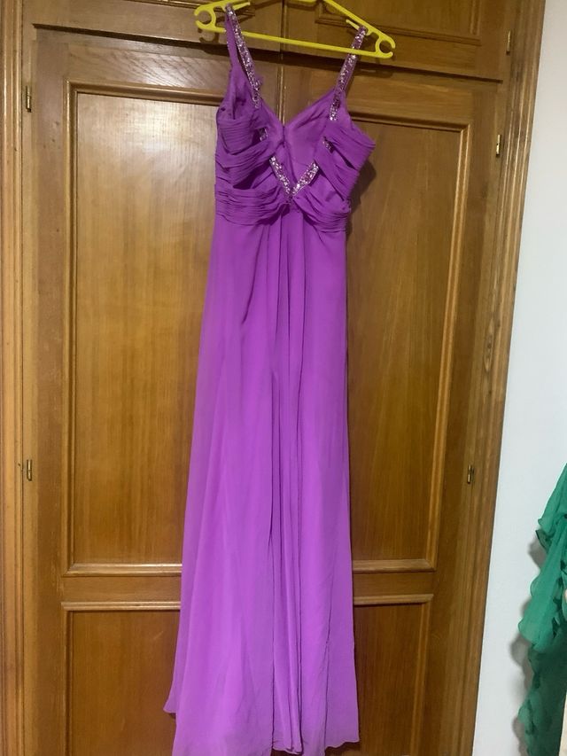 Vestido largo lila fiesta