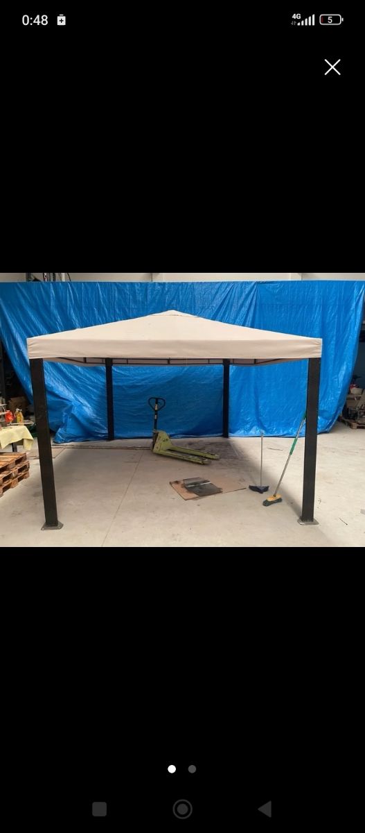 Pérgola 4x3metros Carpa toldo Beige y Negra