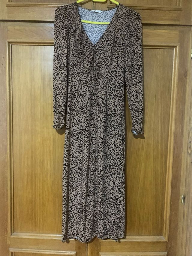 Vestido gasa estampado animal print