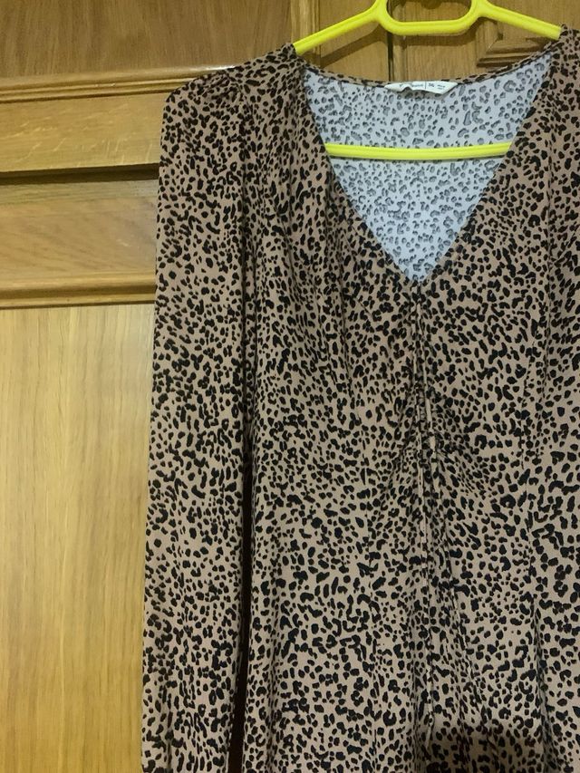 Vestido gasa estampado animal print