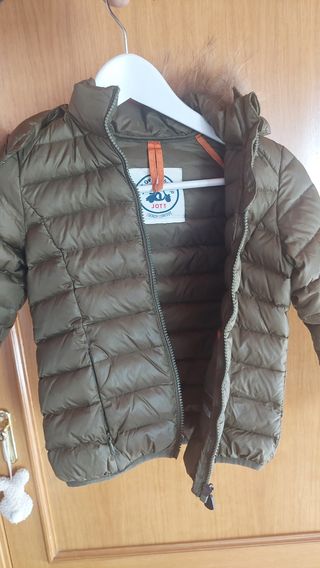 Chaqueta plumas niño verde Jott