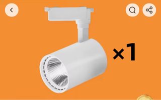 Foco Carril LED Blanco 20W color neutro 4000 lumen