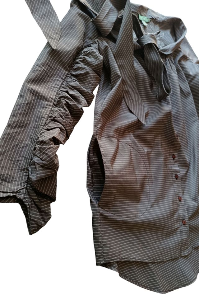 Camisa Hoss Intropia Talla 36 Marrón Rayas